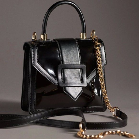 Anthropologie Clear Buckle Top Handle Bag - Picture 2 of 8